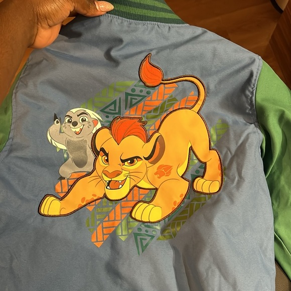 Lion King Child Coat Size 7/8Disney Blue and Green Spring Fall Jacket - Picture 4 of 8